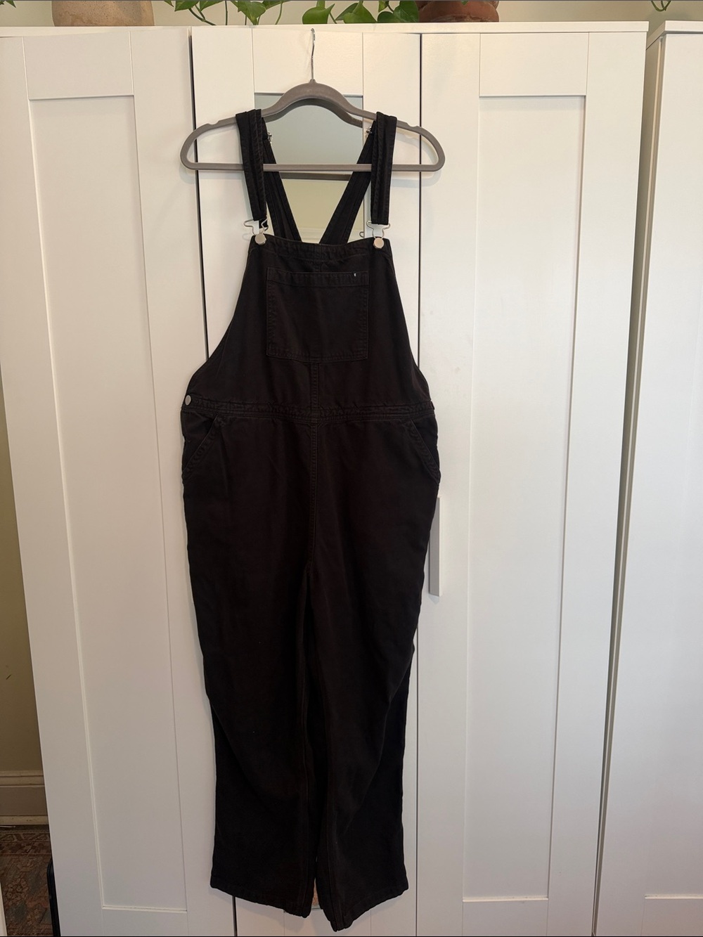 Everlane Black Women's Canvas Overalls
